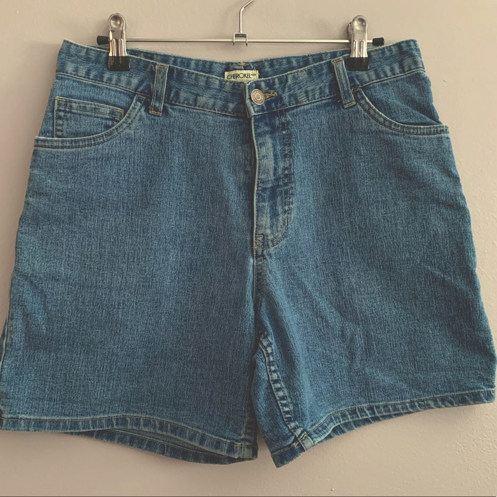 Vintage CHEROKEE Stretch High Waisted Denim Shorts